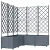 Image de vidaXL Cache-Pot de Jardin 5 pcs Gris Clair 120 x 120 x 143 cm, Pot de Jardin Moderne, résistant, élégant en Plastique, déco extérieure imperméable, ajout Polyvalent