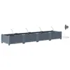Image de vidaXL Cache-Pot de Jardin 4 pcs Gris Clair Acier, Bac en Acier Moderne, déco Jardin Durable, Support à Fleurs rectangulaire, Accessoires de Balcon, Jardin Urbain