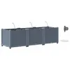 Image de vidaXL Cache-Pot de Jardin 3 pcs Gris Clair 120 x 40 x 37,5 cm, Jardin et Terrasse, Pot Moderne Auto-arrosant, Boîte Durable pour Plantes, Conteneur rectangulaire pour Le Patio