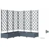 Image de vidaXL Cache-Pot de Jardin 5 pcs Gris Clair 120 x 120 x 126 cm, Jardin et Terrasse, Pot Moderne Auto-arrosant, Boîte Durable pour Plantes, Conteneur rectangulaire pour Le Patio