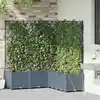Image de vidaXL Cache-pot de jardin 5 pcs Gris Clair Acier
