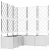 Image de vidaXL Cache-Pot de Jardin 5 pcs Blanc 120 x 120 x 143 cm Plastique, Pot de Jardin Moderne, résistant, élégant en Plastique, déco extérieure imperméable, ajout Polyvalent