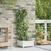 Image de vidaXL Cache-pot de jardin Blanc 40 x 40 x 126 cm Acier
