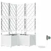 Image de vidaXL Cache-Pot de Jardin 3 pcs Blanc 80 x 80 x 142 cm Plastique, Jardin et Terrasse, Pot Moderne Auto-arrosant, Boîte Durable pour Plantes, Conteneur rectangulaire pour Le Patio