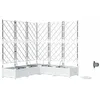 Image de vidaXL Cache-Pot de Jardin 5 pcs Blanc Acier, Bac en Acier Moderne, déco Jardin Durable, Support à Fleurs rectangulaire, Accessoires de Balcon, Jardin Urbain