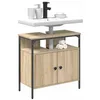Image de vidaXL Meuble de Lavabo de Salle de Bain Beige 60 x 30 x 60 cm, Rangement Salle de Bain, Cabinet Étagère Moderne, Évier Compact, Style Décor, Pratique et Durable