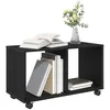 Image de vidaXL Table d'appoint Chêne Noir 72 x 33 x 42,5 cm Bois d'ingénierie, Table d'appoint rectangulaire Moderne, Compagnon de canapé Compact, Meuble Pratique, Accent stylé