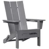 Image de vidaXL Chaise Adirondack Pliante Gris Clair 80,5 x 74,5 x 92 cm HDPE, Jardin et terrasse, Chaise Pliante Moderne, Détente en extérieur, Siège Ergonomique, Mobilier de Jardin résistant aux intempéries