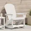 Image de vidaXL Chaise Adirondack à bascule Blanc 92 x 73,5 x 92 cm HDPE