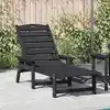 Image de vidaXL Transat Noir 195,5 x 53 x 98,5 cm HDPE