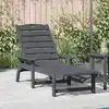 Image de vidaXL Transat Gris clair 195,5 x 53 x 98,5 cm HDPE