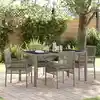 Image de vidaXL Ensemble de salle à manger pour jardin 5 pcs Gris polyrotin