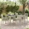 Image de vidaXL Ensemble de salle à manger pour jardin 5 pcs Gris clair