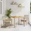 Image de vidaXL Ensemble de salle à manger pour jardin 3 pcs Beige polyrotin