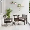 Image de vidaXL Ensemble de salle à manger pour jardin 3 pcs Marron polyrotin