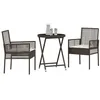 Image de vidaXL Ensemble Bistro de Jardin 3 pcs Marron polyrotin, Renaissance du Jardin et de la terrasse, mobilier Moderne, Table Bistro, Ensemble Poly rotin, détente résistante aux intempéries