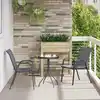 Image de vidaXL Ensemble bistro de jardin 3 pcs Gris Acier