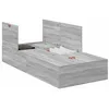 Image de vidaXL Cadre de lit avec Rangement avec Porte Gris Sonoma 90 x 200 cm