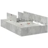 Image de vidaXL Cadre de lit avec Rangement Gris béton 120 x 190 cm, Un Cadre de lit en pin Moderne, Solution de Rangement Robuste, Style épuré, Gain de Place, Organisation Chambre