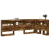 Image de vidaXL Tête de lit de Rangement Chêne fumé 80 cm Bois d'ingénierie, Tête de lit, Design Moderne, Solutions de Rangement, rectangulaire, Ample, Meuble Contemporain, organisateurs de Chambre