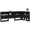 Image de vidaXL Tête de lit de Rangement Chêne Noir 90 cm Bois d'ingénierie, Tête de lit, Design Moderne, Solutions de Rangement, rectangulaire, Ample, Meuble Contemporain, organisateurs de Chambre