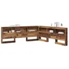 Image de vidaXL Tête de lit de Rangement Bois Ancien 200 cm Bois d'ingénierie, Tête de lit, Design Moderne, Solutions de Rangement, rectangulaire, Ample, Meuble Contemporain, organisateurs de Chambre