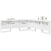 Image de vidaXL Tête de lit de Rangement Blanc 180 cm Bois d'ingénierie, Tête de lit, Design Moderne, Solutions de Rangement, rectangulaire, Ample, Meuble Contemporain, organisateurs de Chambre