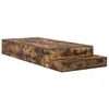 Image de vidaXL Cadre de lit avec Rangement Chêne fumé 90 cm Bois d'ingénierie, Solution de Rangement, Cadre de lit rectangulaire Moderne, literie Durable, Design en pin Minimaliste