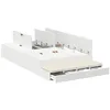 Image de vidaXL Cadre de lit avec Rangement Blanc 120 cm Bois d'ingénierie