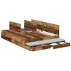 Image de vidaXL Cadre de lit avec Rangement avec tiroir Bois Ancien 135 cm