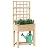 Image de vidaXL Cache-Pot de Jardin Beige 71 x 38 x 152 cm Bois de Sapin Massif, Jardin et terrasse Pot, conteneur Moderne Minimaliste, Support Rectangle en Bois pour déco Beige