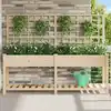 Image de vidaXL Cache-pot de jardin avec étagère Beige 203,5 x 54 x 152,5 cm