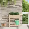 Image de vidaXL Cache-pot de jardin avec étagère Beige 111 x 37 x 76,5 cm