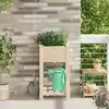 Image de vidaXL Cache-pot de jardin avec étagère Beige 45 x 45 x 76,5 cm