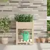 Image de vidaXL Cache-pot de jardin avec étagère Beige 60,5 x 60 x 76,5 cm