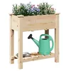 Image de Jardinière avec grilles 71x37x76 cm en bois massif de pin