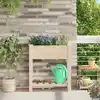 Image de vidaXL Cache-pot de jardin avec étagère Beige 71 x 37 x 76,5 cm