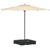 Image de vidaXL Base de Parasol à Bras déporté Noir 86 x 86 x 19 cm, Base de Parapluie de Jardin, Design Moderne, Ombre Portable, Support Solide, résistant aux intempéries, Accessoire extérieur