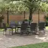Image de vidaXL Ensemble de salle à manger pour jardin 9 pcs Noir Acier