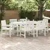 Image de vidaXL Chaise de jardin 6 pcs Blanc 65,5 x 59 x 88 cm Polyéthylène