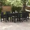Image de vidaXL Chaise de jardin 6 pcs Noir 65,5 x 59 x 88 cm Polyéthylène