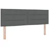 Image de vidaXL Tête de lit Gris foncé Tissu