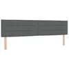 Image de vidaXL Tête de lit Gris foncé 200 cm Tissu, Tête de lit réglable, Design Moderne, rembourré, Solide, Touche Chic pour Une Chambre contemporaine