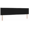 Image de vidaXL Tête de lit Noir 200 cm Tissu, Tête de lit réglable, Design Moderne, rembourré, Solide, Touche Chic pour Une Chambre contemporaine