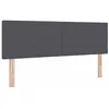 Image de vidaXL Tête de lit Gris foncé 144 cm Tissu en Velours côtelé, Tête de lit Tendance, Design Moderne rembourré, Mousse réglable, Tissu en Velours côtelé, Soutien pour Le lit