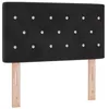 Image de vidaXL Tête de lit avec tête de lit Noir 80 cm Cuir synthétique, Tête de lit rectangulaire Moderne, rembourrée en Simili Cuir, Accessoire déco pour lit
