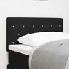 Image de vidaXL Tête de lit Noir 80 cm Velours