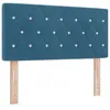 Image de vidaXL Tête de lit avec tête de lit Bleu foncé 90 cm Cuir synthétique, Tête de lit rectangulaire Moderne, rembourrée en Simili Cuir, Accessoire déco pour lit
