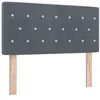 Image de vidaXL Tête de lit avec tête de lit Gris foncé 100 cm Cuir synthétique, Tête de lit rectangulaire Moderne, rembourrée en Simili Cuir, Accessoire déco pour lit