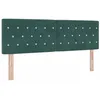 Image de vidaXL Tête de lit Vert foncé 144 cm Velours, Têtière en Velours Moderne, Durable, réglable, pièce rembourrée, décor de Luxe, Design Pratique